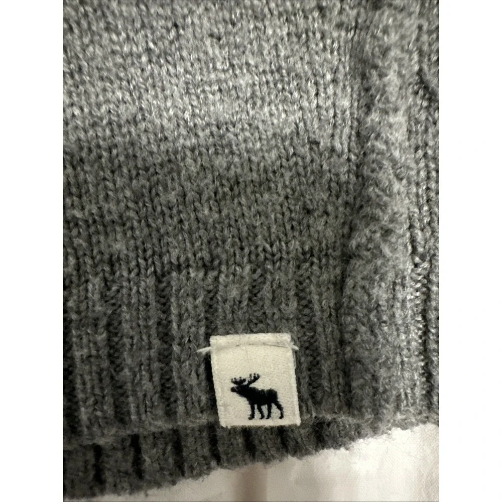 Abercrombie & Fitch Kids' Boys Long Sleeve Crewneck Sweater Size M Gray Color #2